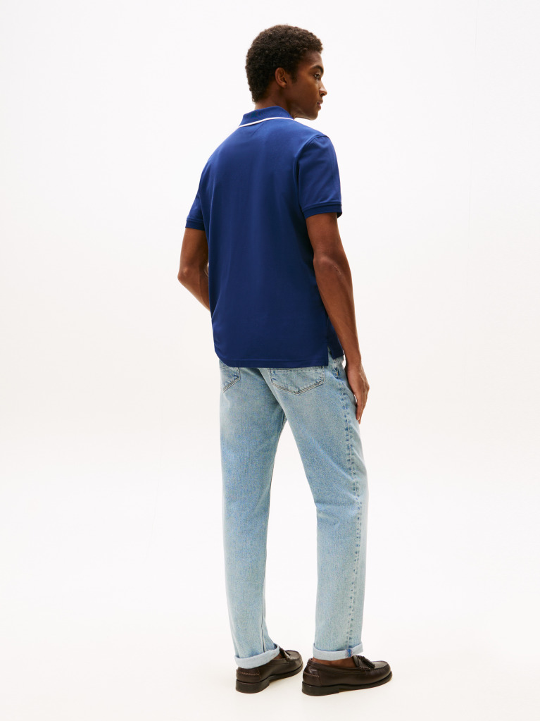 Blue Performance Tipped Regular Polo  Men