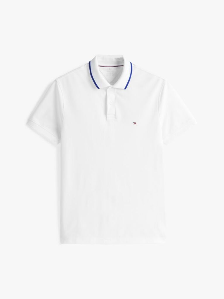 Alb Tricou Polo Regular Performance Tipped  Barbati