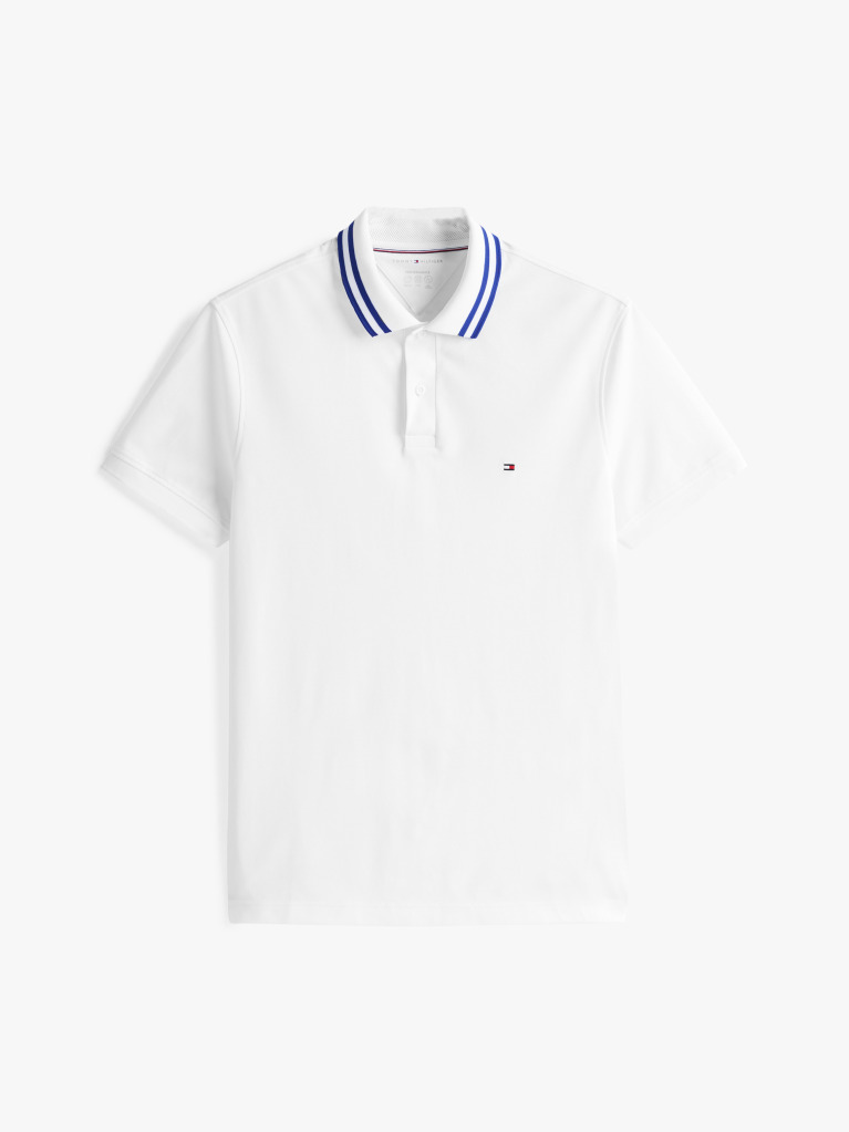 Alb Tricou Polo Regular Performance Tipped  Barbati