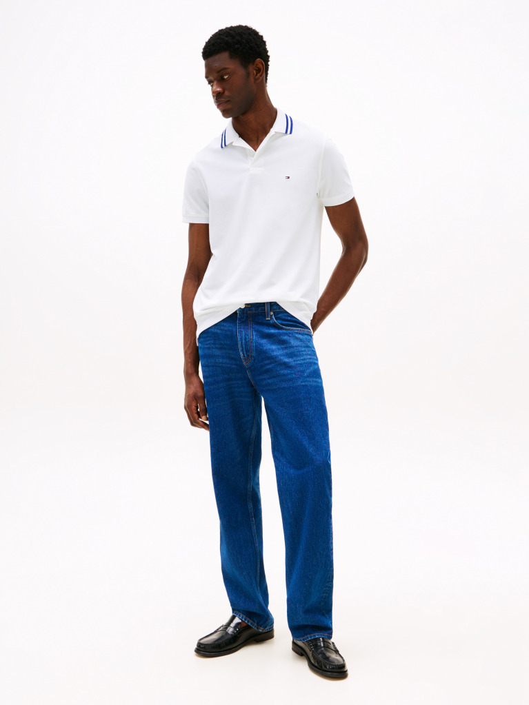 Alb Tricou Polo Regular Performance Tipped  Barbati