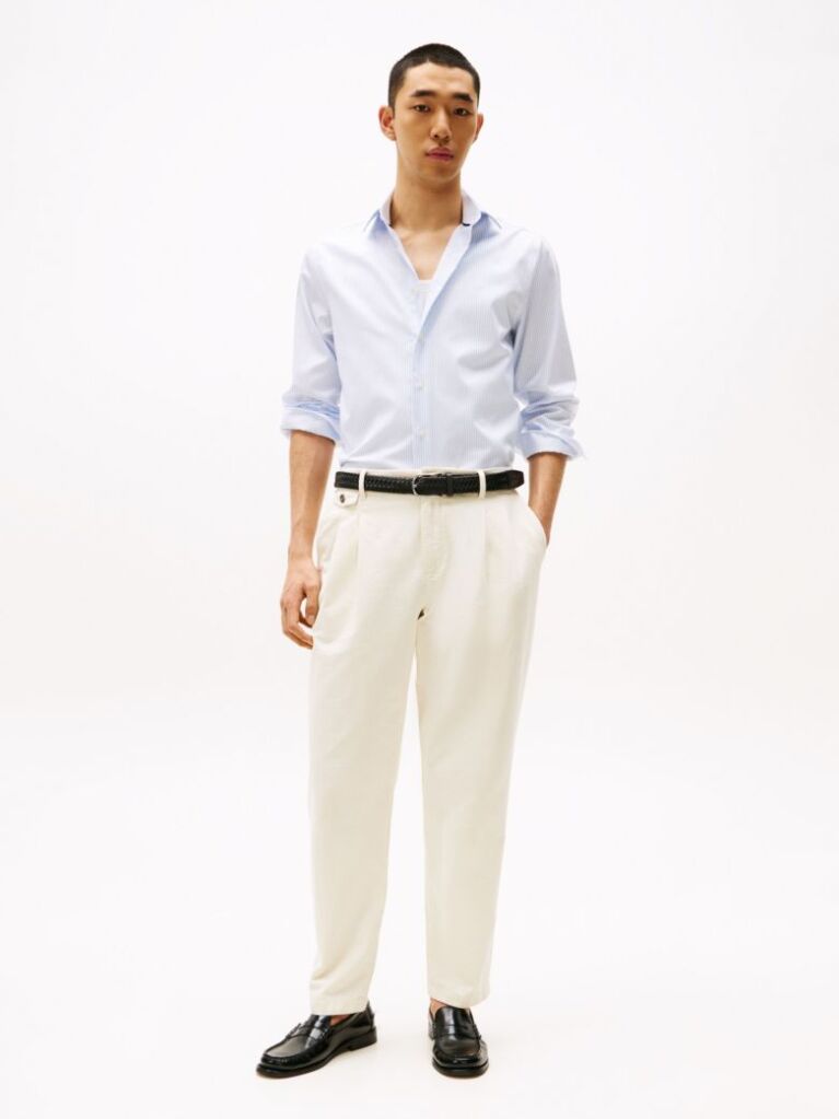Blue Smart Casual Regular Fit Stripe Shirt  Men