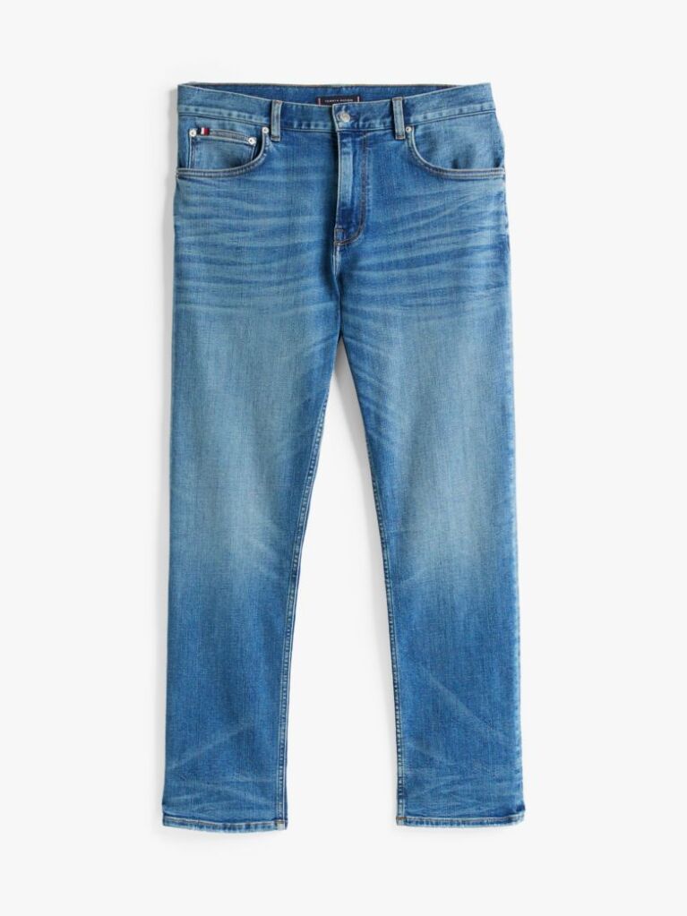 Blue Jeans Drepti Cu Aspect Vintage  Barbati