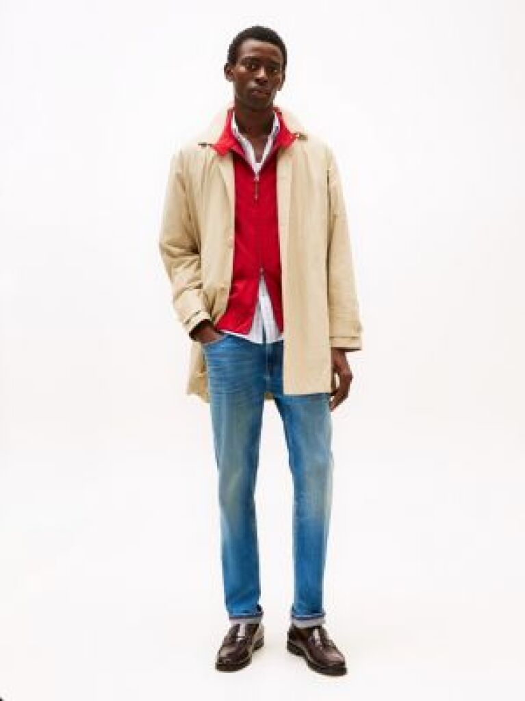 Blue Jeans Drepti Cu Aspect Vintage  Barbati