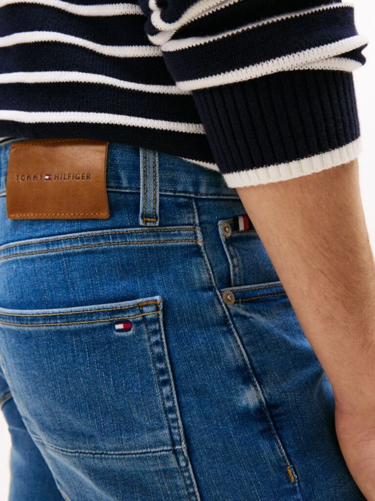 Blue Whiskered Slim Jeans  Men