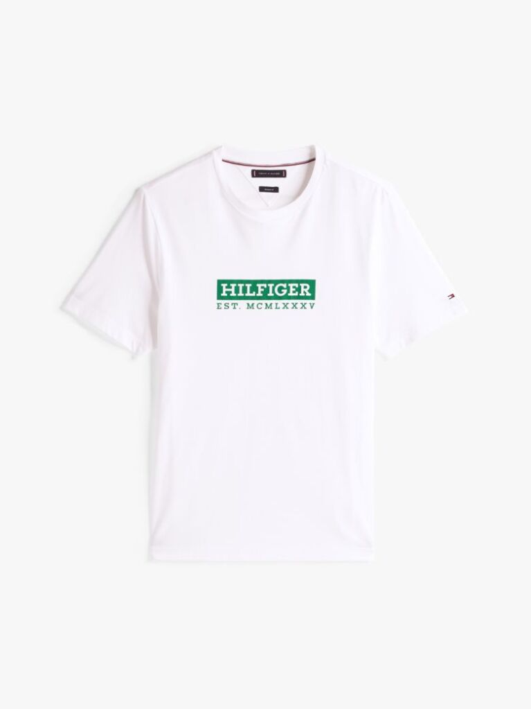 Alb Tricou Cu Imprimeu Grafic Si Logo  Barbati