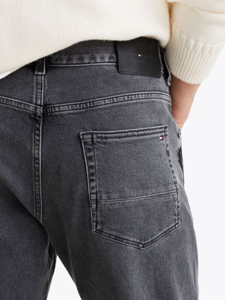 Gri Jeans Drept Cu Picior Conic Whiskered  Barbati