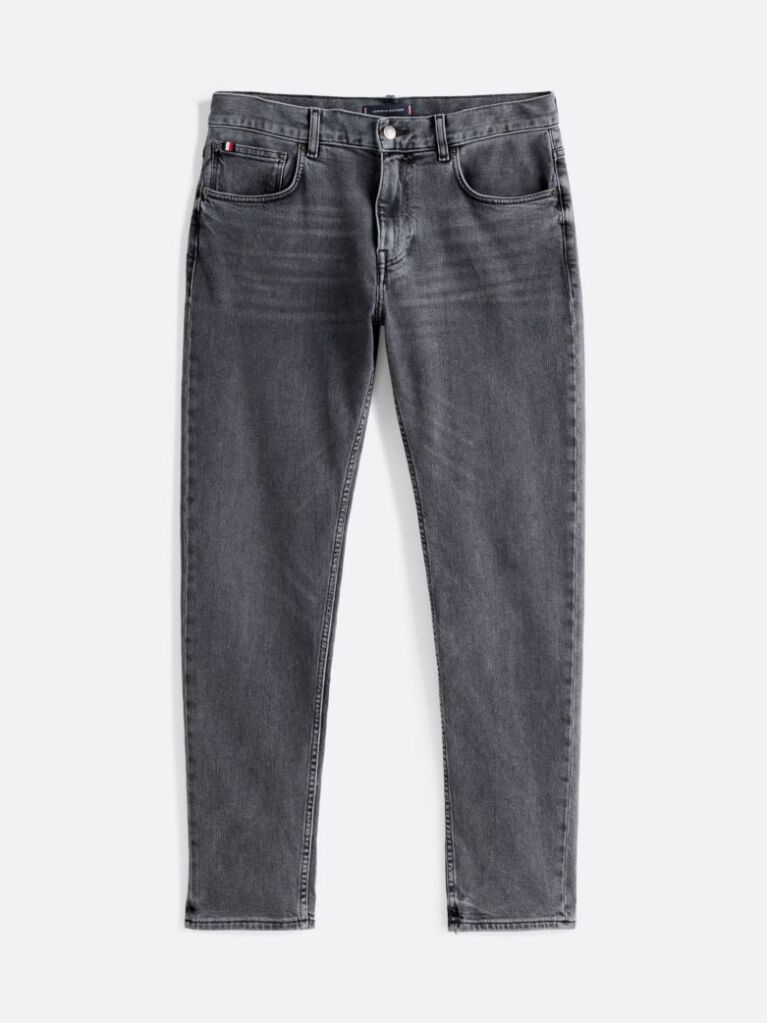 Gri Jeans Drept Cu Picior Conic Whiskered  Barbati