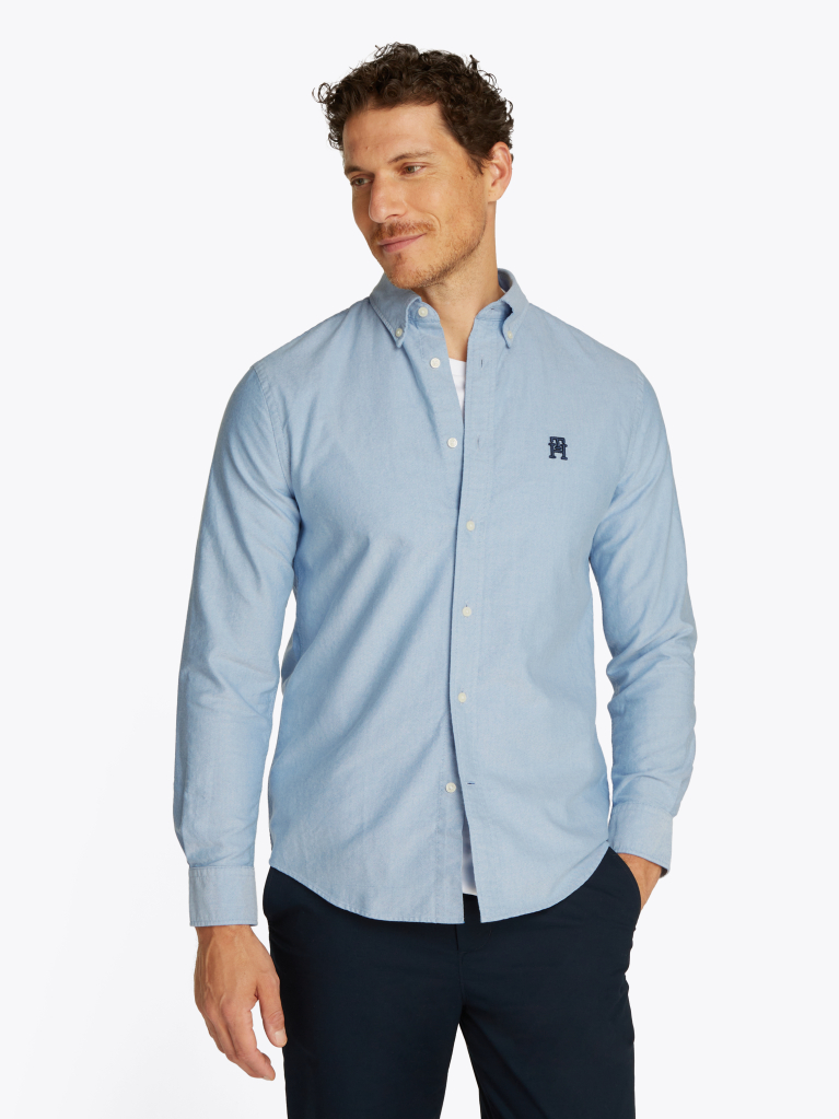 Blue Camasa Oxford Heritage Cu Croiala Regular  Barbati