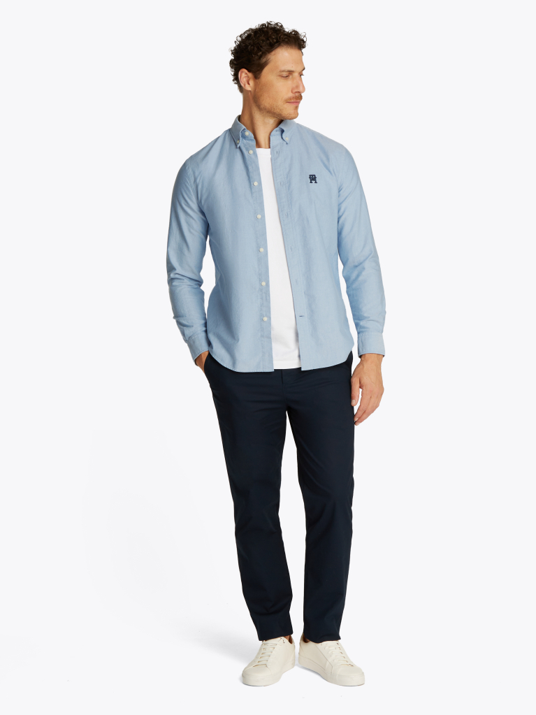 Blue Camasa Oxford Heritage Cu Croiala Regular  Barbati