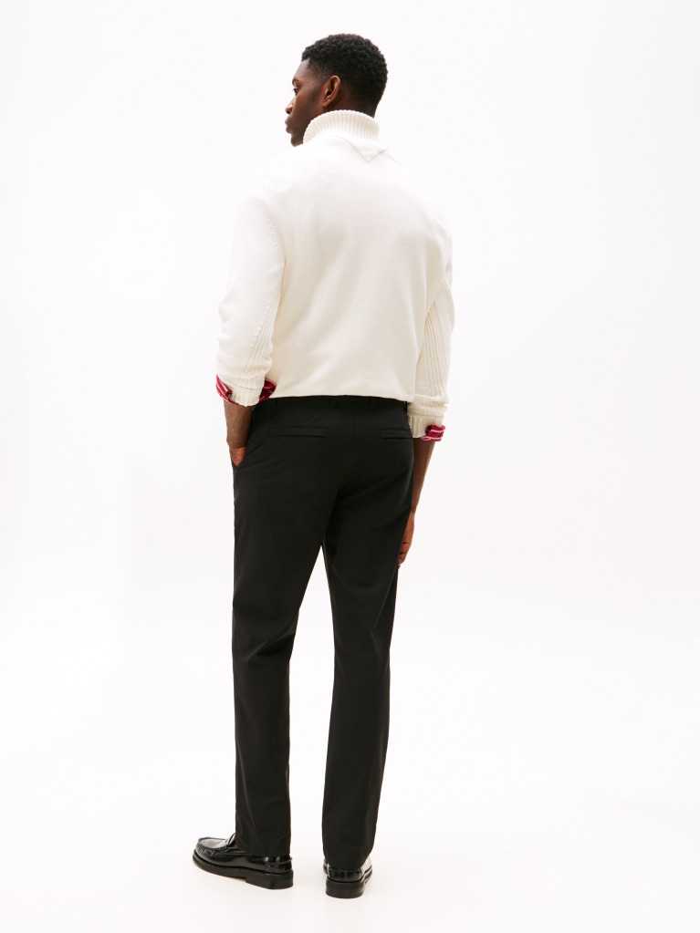 Negru Pantaloni Chino Denton TH Flex Cu Croiala Dreapta  Barbati