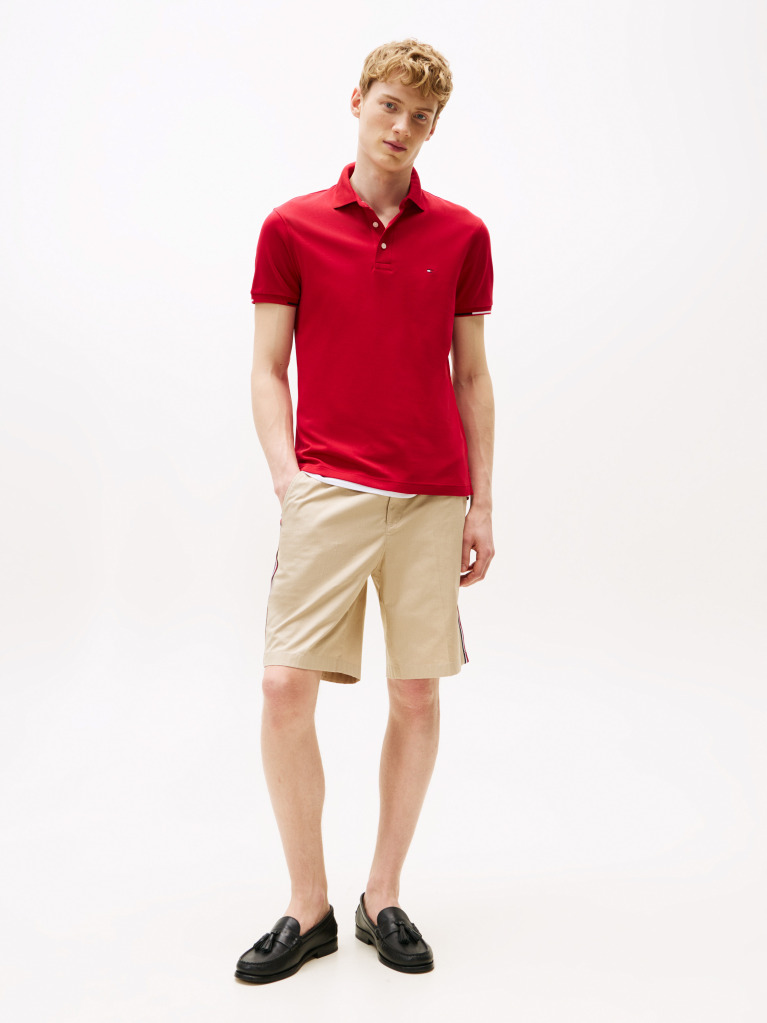 Rosu Tricou Polo Slim Fit Signature  Barbati