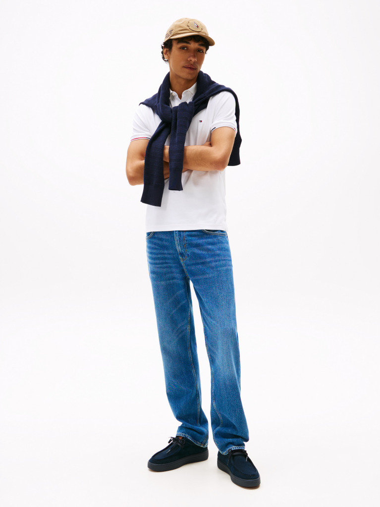 Alb Tricou Polo Slim Fit Signature  Barbati