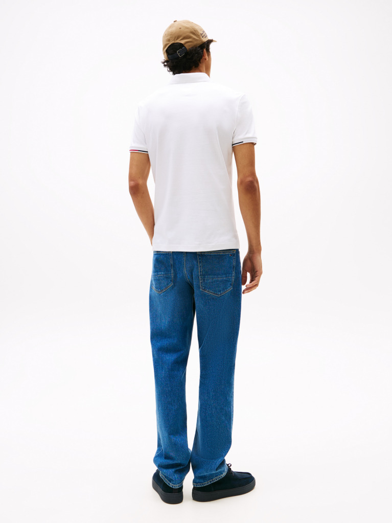 Alb Tricou Polo Slim Fit Signature  Barbati
