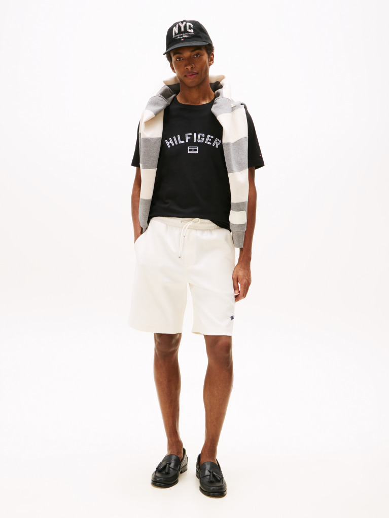 Negru Tricou Hilfiger Flock  Barbati