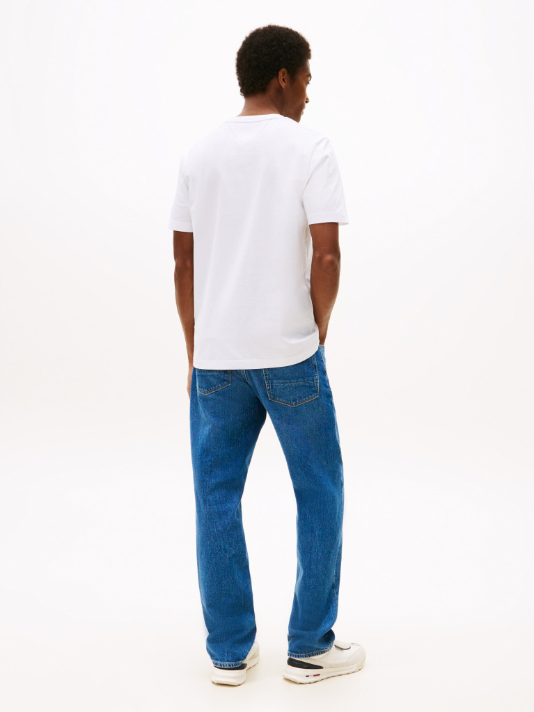 Alb Tricou Hilfiger Flock  Barbati