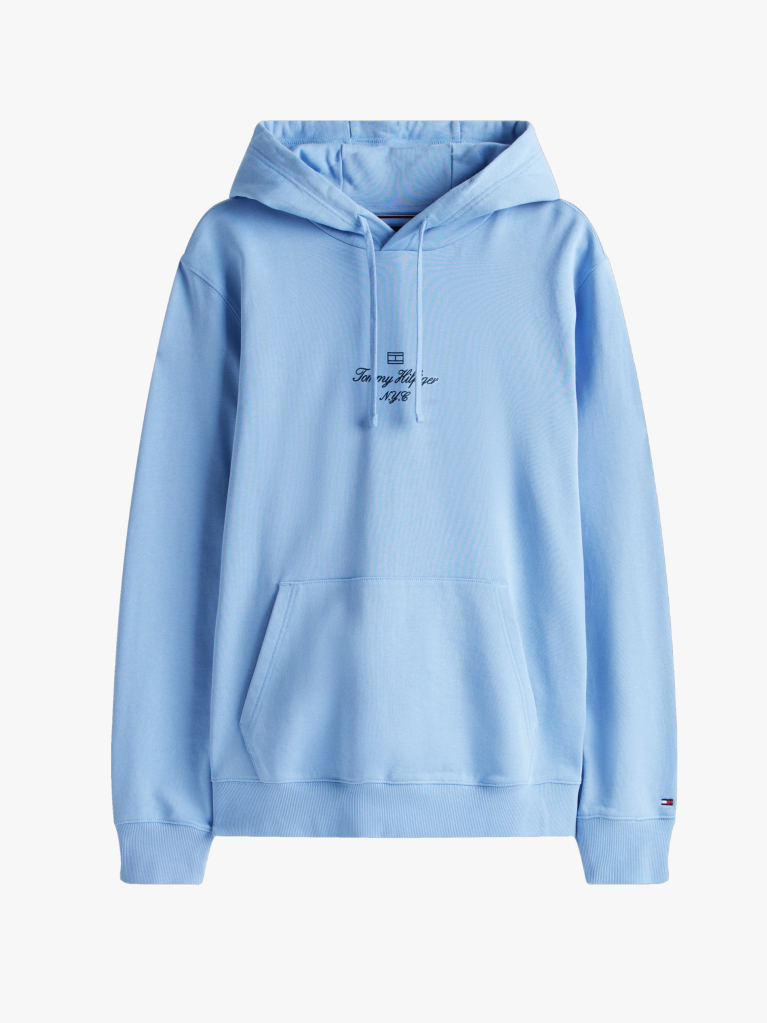 Blue Hanorac Cu Logo Cu Steag  Barbati