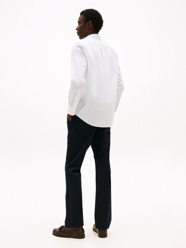 Multi Flex Poplin Fake Solid Shirt  Men