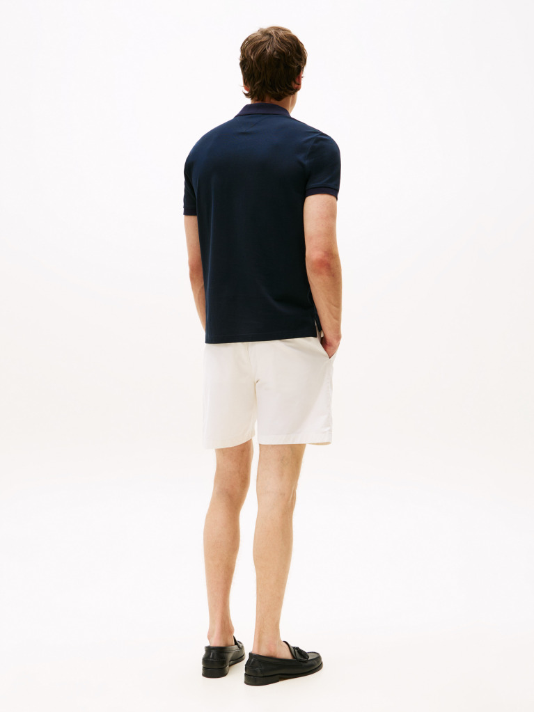 Blue Contrast Collar Cuff Regular Polo Shirt  Men