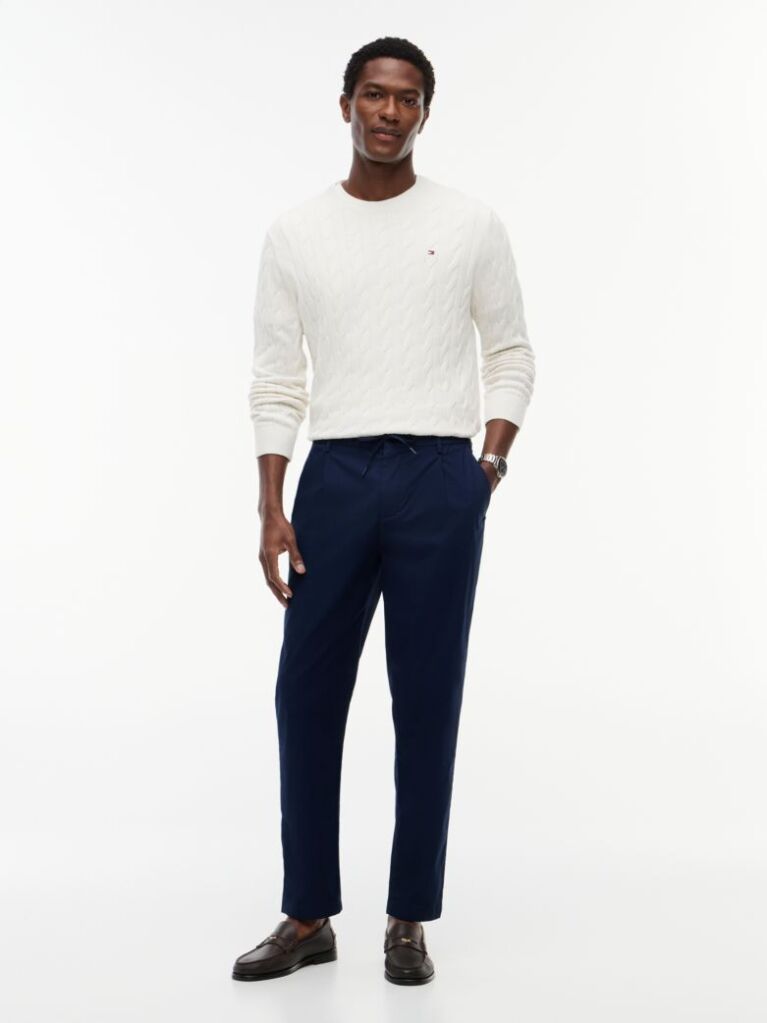 Blue Performance Harlem Tapered Twill Trousers  Men