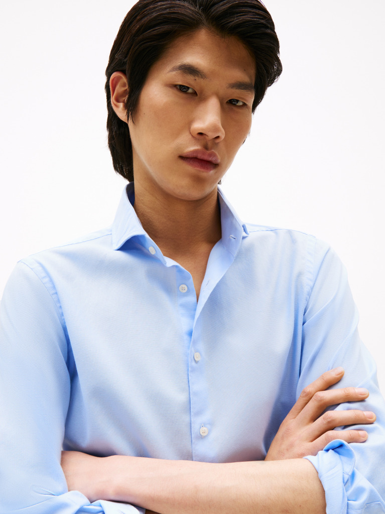 Blue Camasa Oxford Slim Fit Smart Casual  Barbati