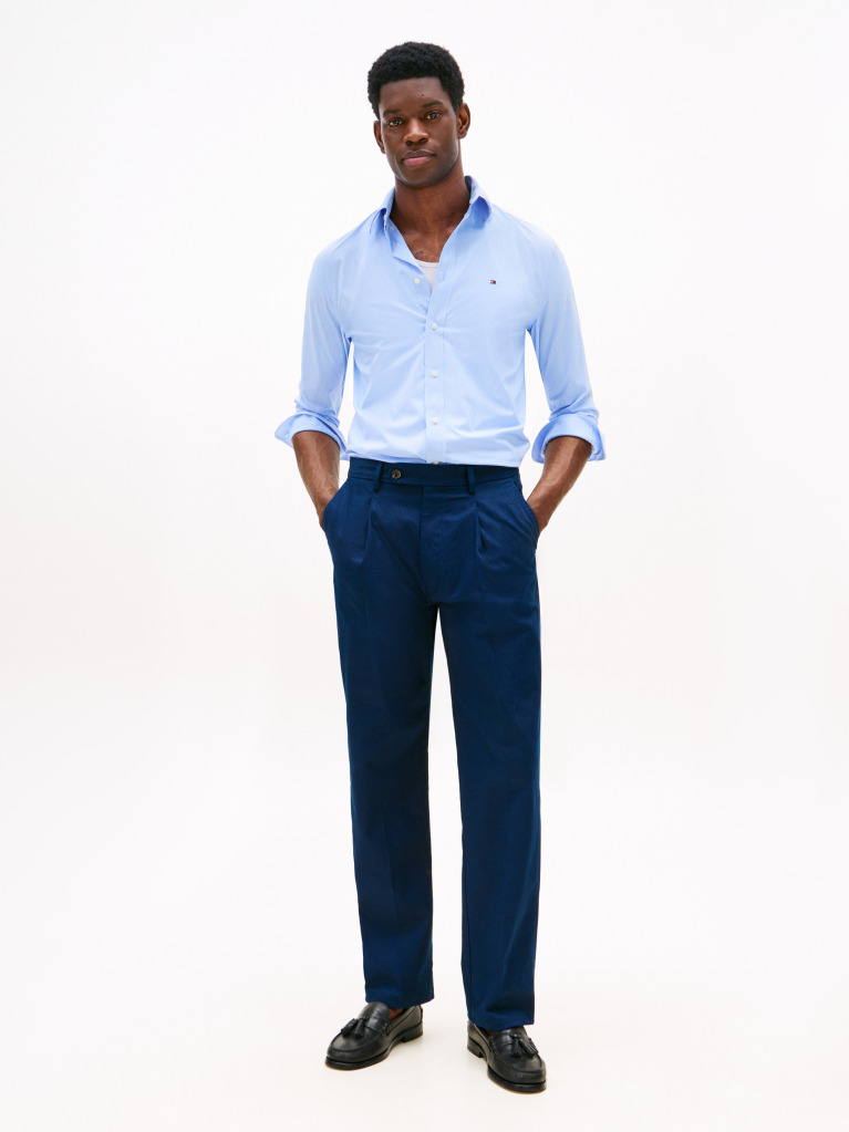 Blue Performance Mid Scale Gingham Shirt  Men