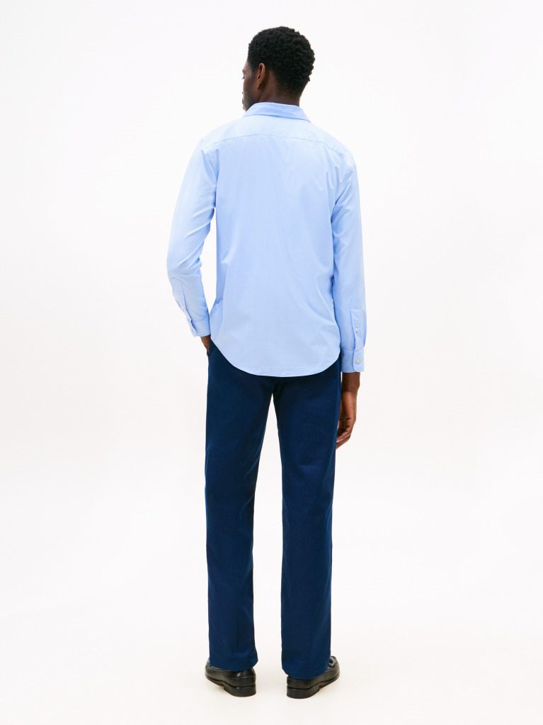 Blue Performance Mid Scale Gingham Shirt  Men