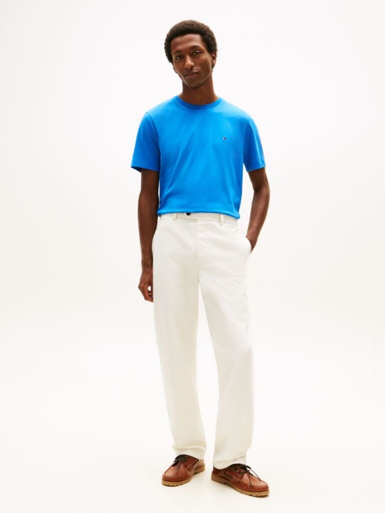 Blue Flag Embroidery T-Shirt  Men