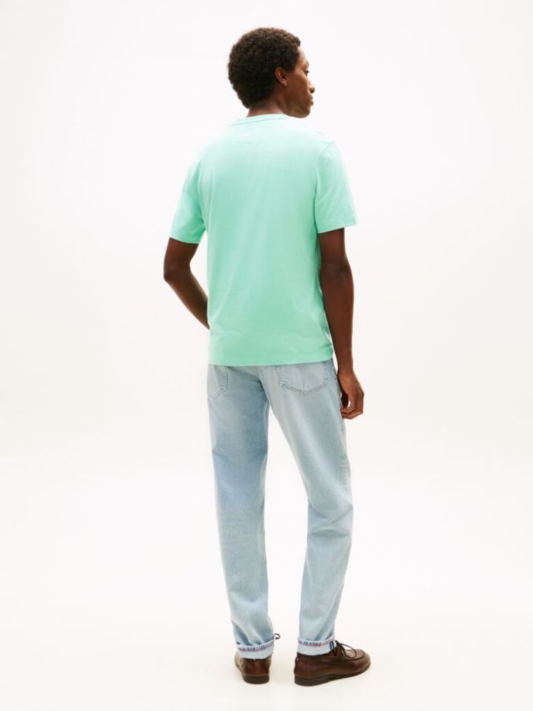Blue Flag Embroidery T-Shirt  Men