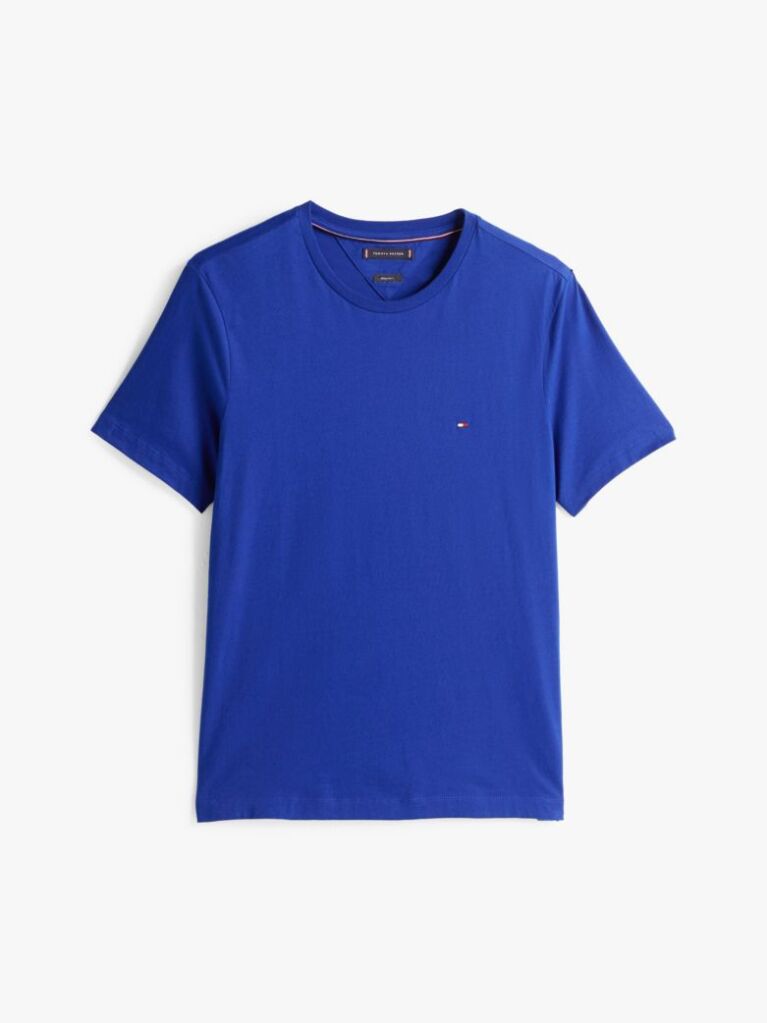 Blue Tricou Cu Broderie Steag  Barbati