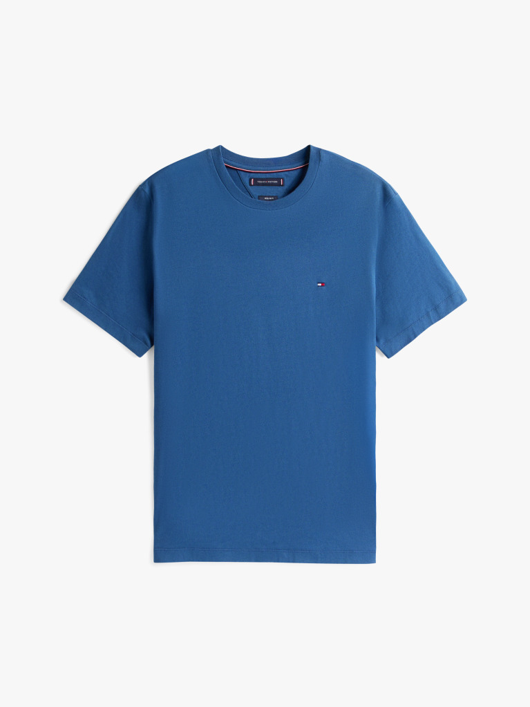 Blue Flag Embroidery T-Shirt  Men