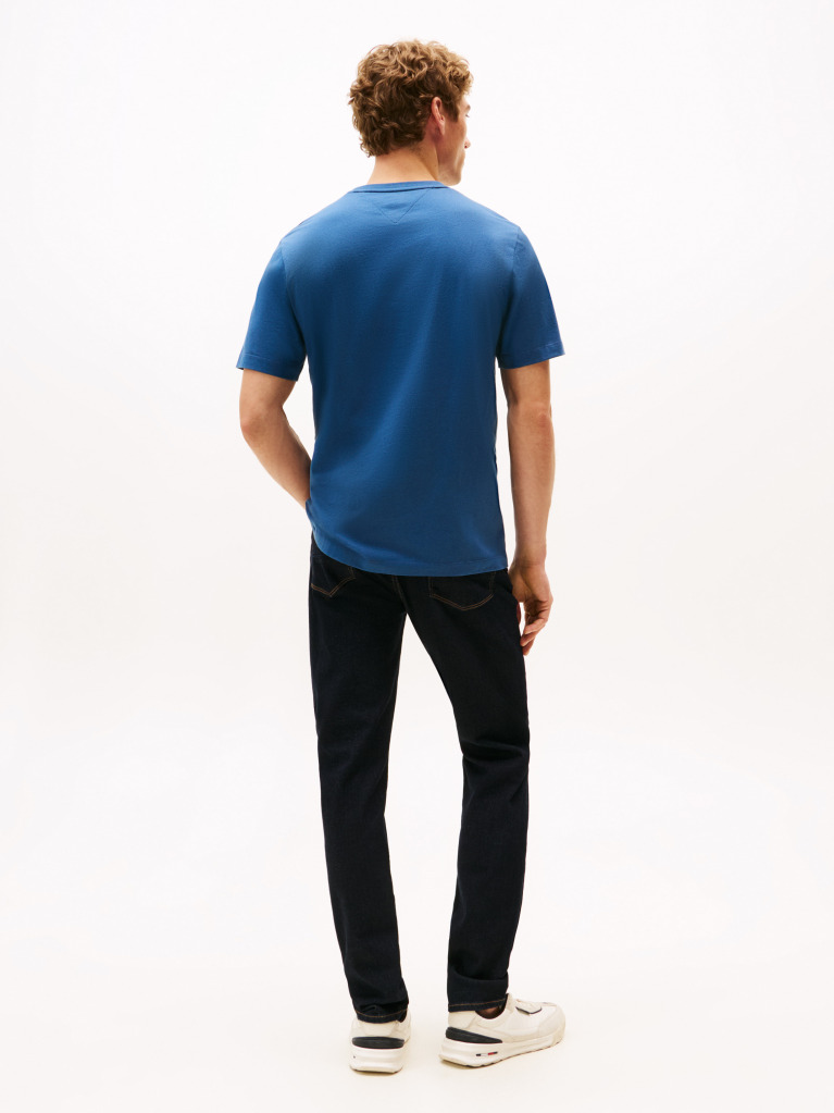 Blue Flag Embroidery T-Shirt  Men