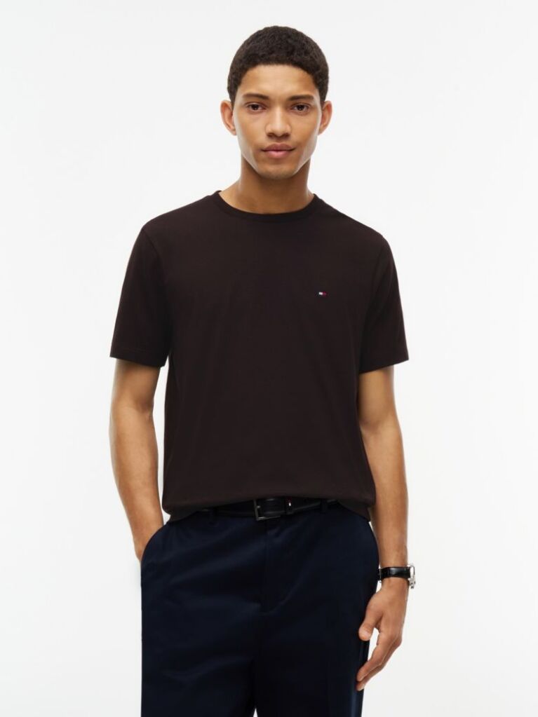 Brown Flag Embroidery T-Shirt  Men