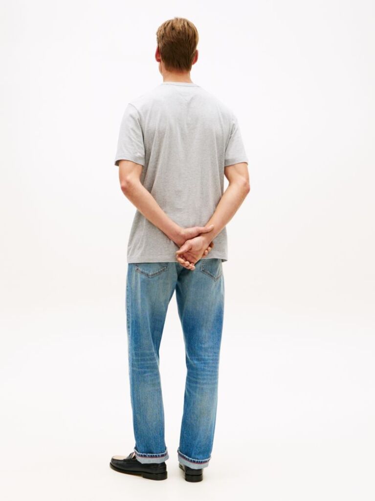 Grey Flag Embroidery T-Shirt  Men