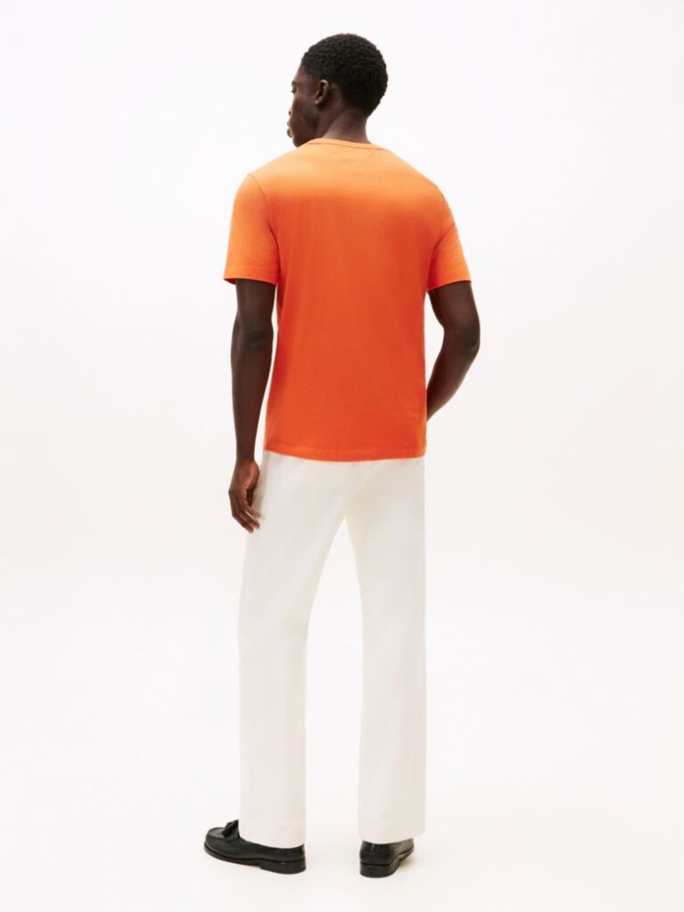 Orange Flag Embroidery T-Shirt  Men