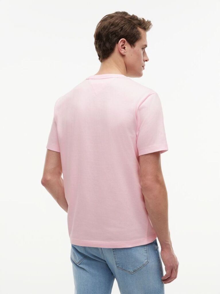Pink Flag Embroidery T-Shirt  Men