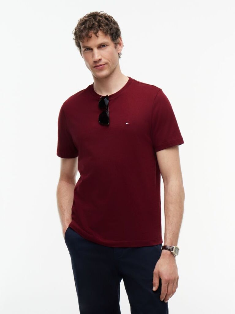 Red Flag Embroidery T-Shirt  Men