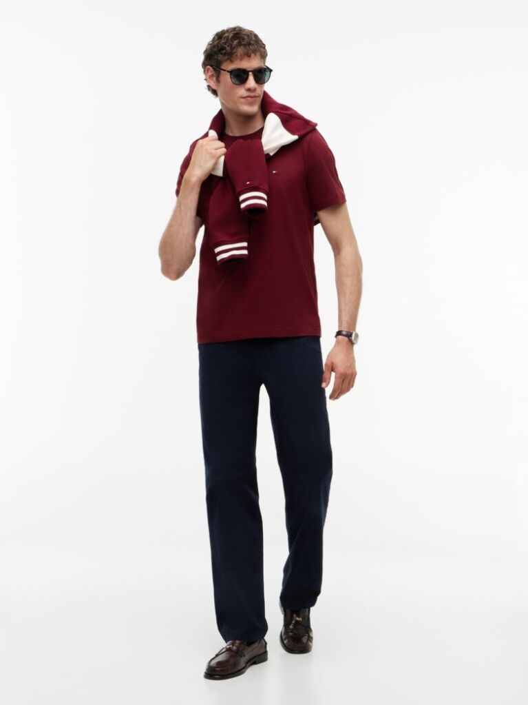 Red Flag Embroidery T-Shirt  Men
