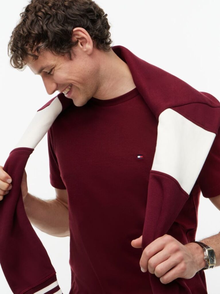 Red Flag Embroidery T-Shirt  Men
