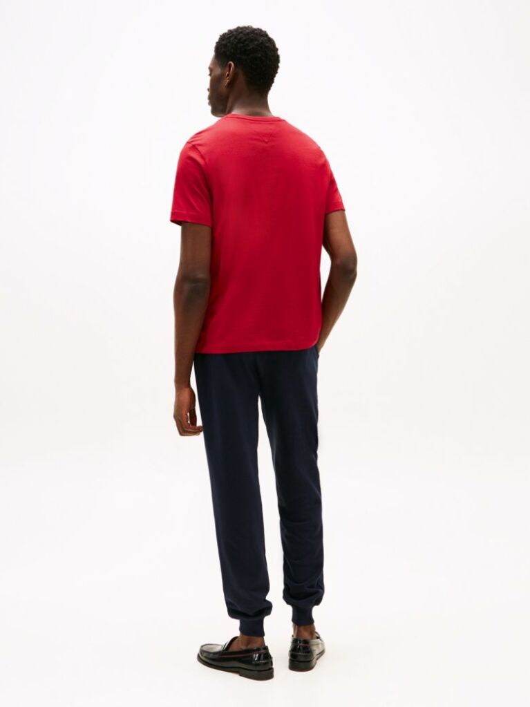 Red Flag Embroidery T-Shirt  Men