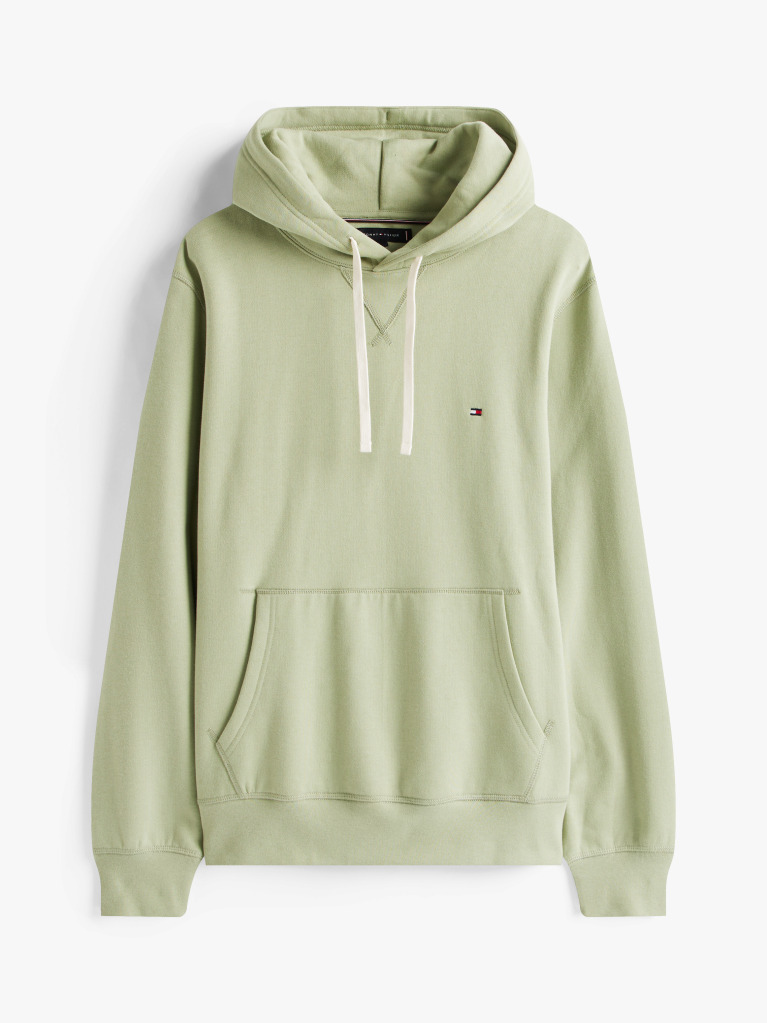 Verde Hanorac Din Fleece Cu Broderie Steag  Barbati