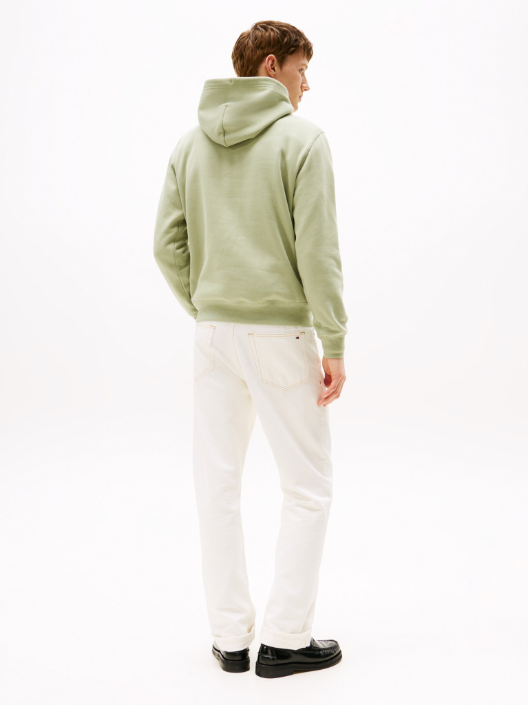 Verde Hanorac Din Fleece Cu Broderie Steag  Barbati