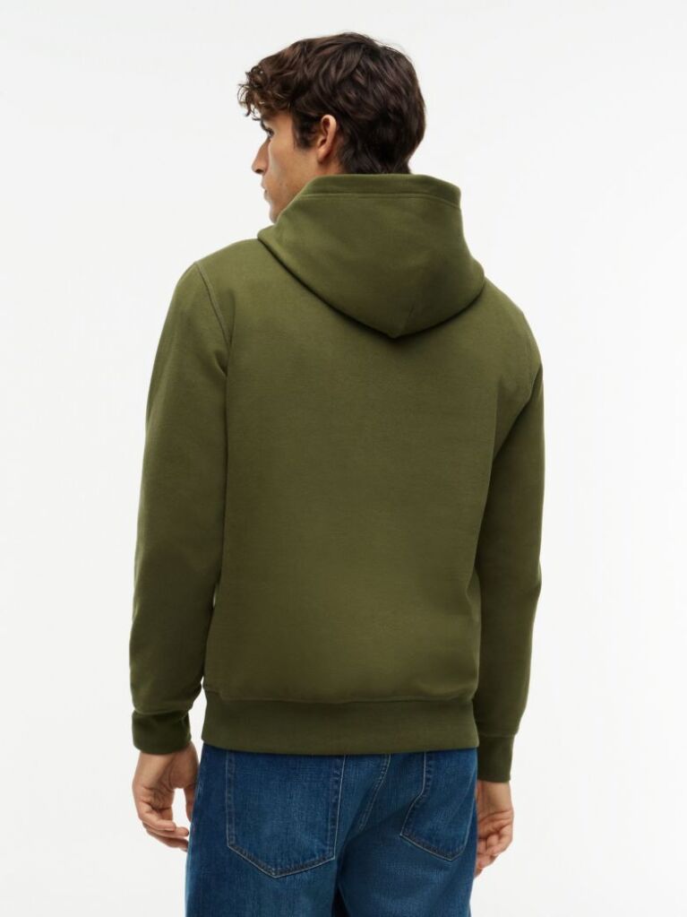 Verde Hanorac Din Fleece Cu Broderie Steag  Barbati