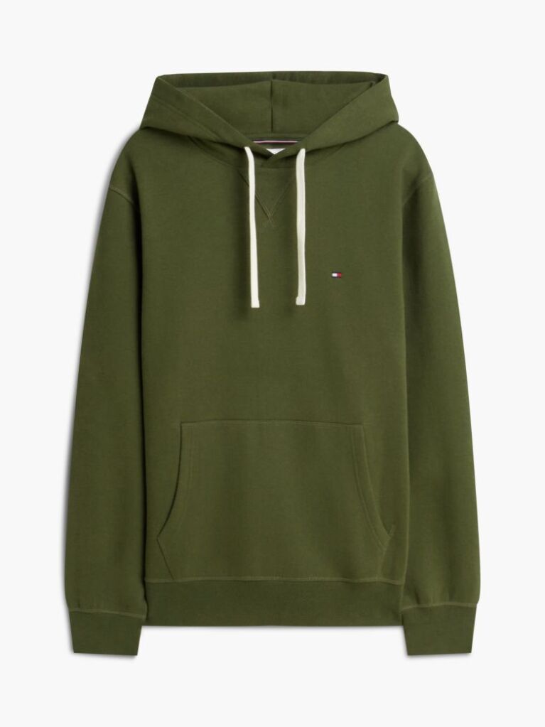 Verde Hanorac Din Fleece Cu Broderie Steag  Barbati