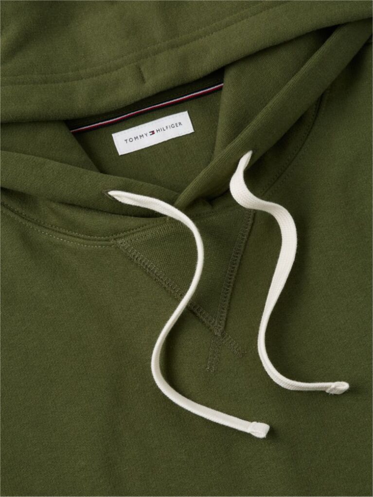 Verde Hanorac Din Fleece Cu Broderie Steag  Barbati