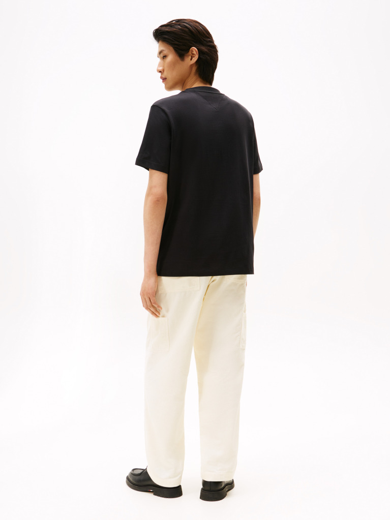 Black Graphic Logo Crew Neck T-Shirt  Men