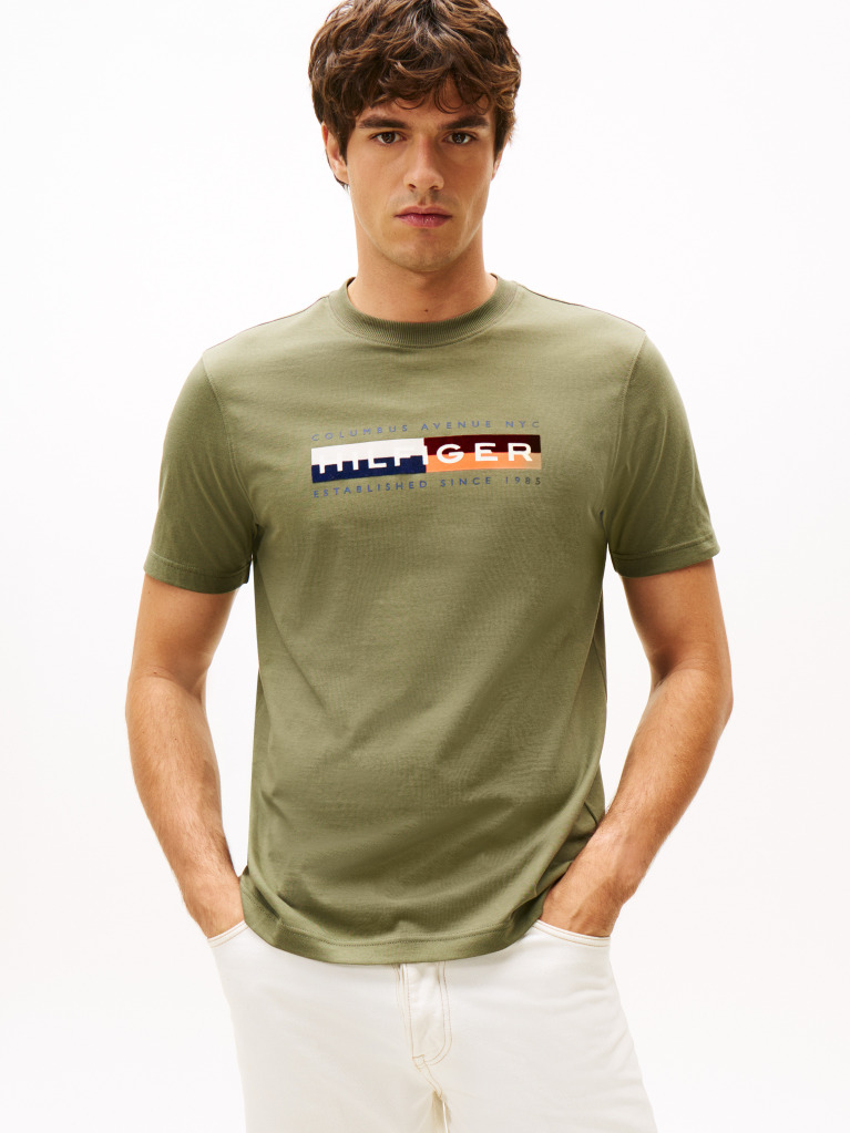 Green Logo Crew Neck T-Shirt  Men