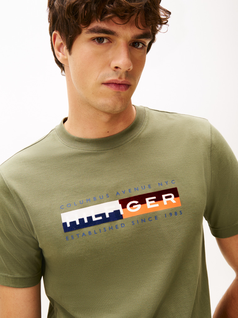 Green Logo Crew Neck T-Shirt  Men