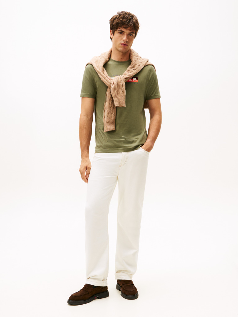 Green Logo Crew Neck T-Shirt  Men
