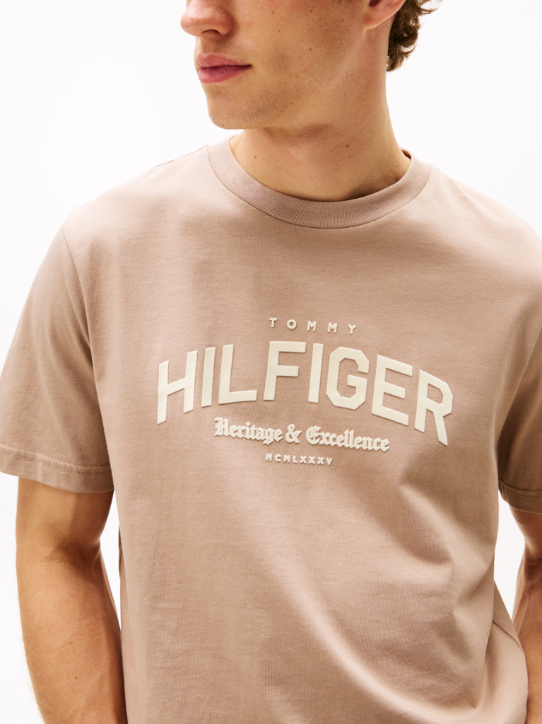 Bej Tricou Hilfiger Monotype  Barbati