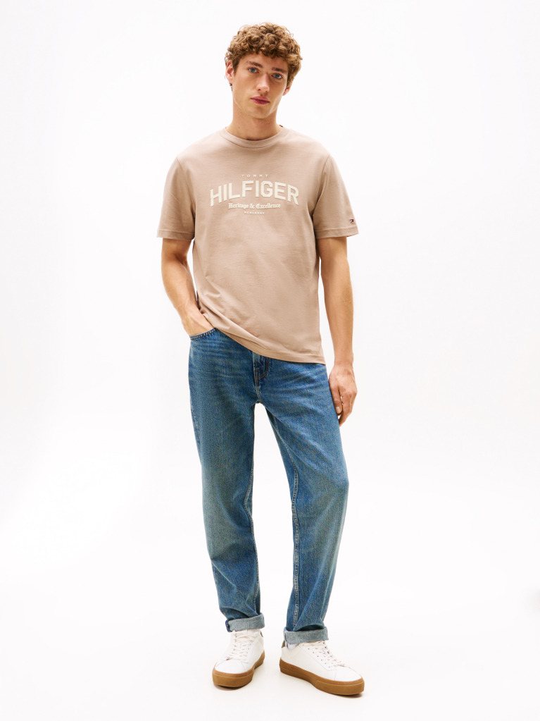 Bej Tricou Hilfiger Monotype  Barbati